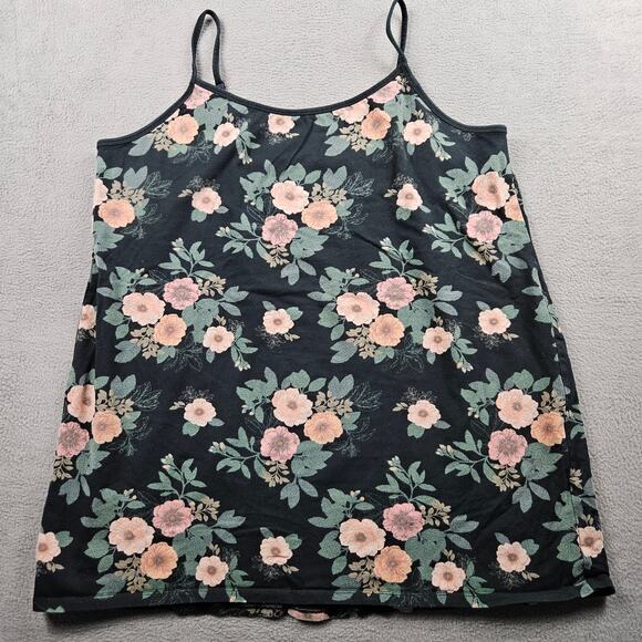 Torrid Foxy Tunic Cami Floral Womens 4 Black Pink 4X - Picture 1 of 6